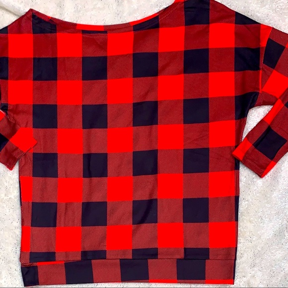 Red Black Buffalo Check Plaid Shirt - Picture 9 of 10